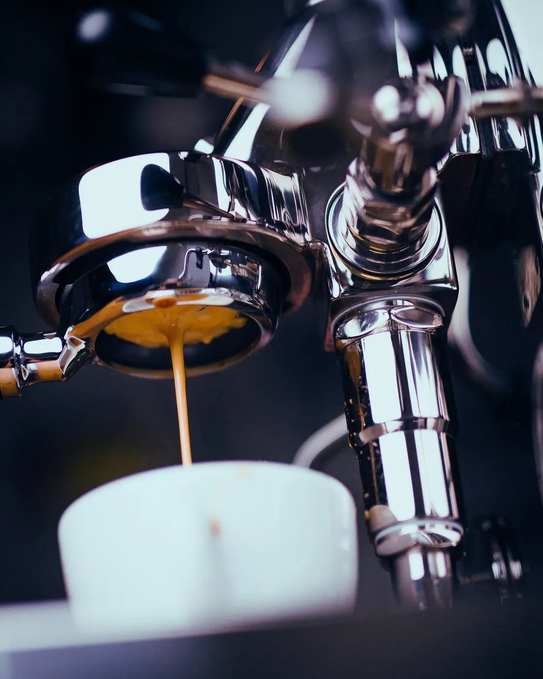Espressomaschine beim Bezug