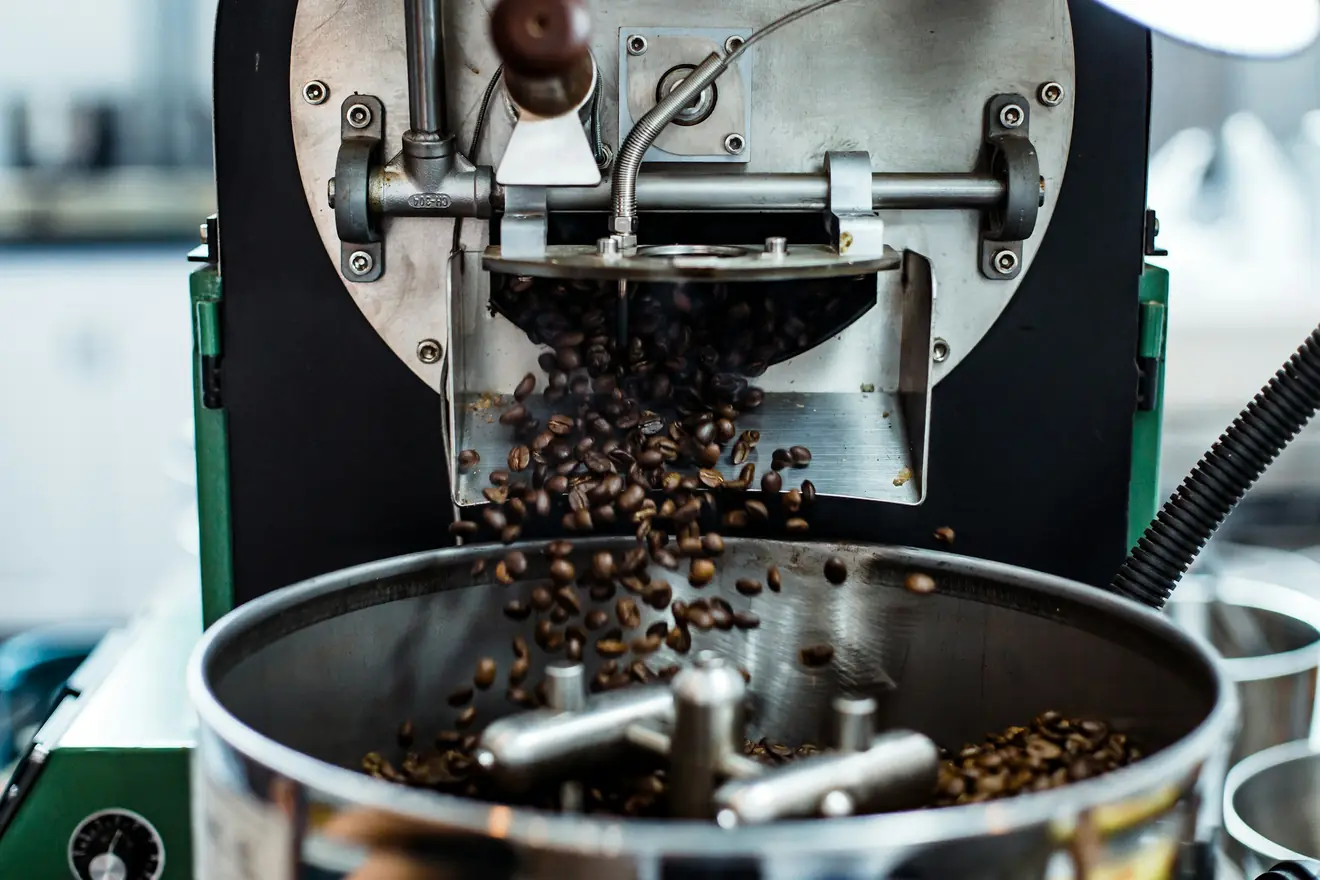 Kaffeebohnen in Nahaufnahme